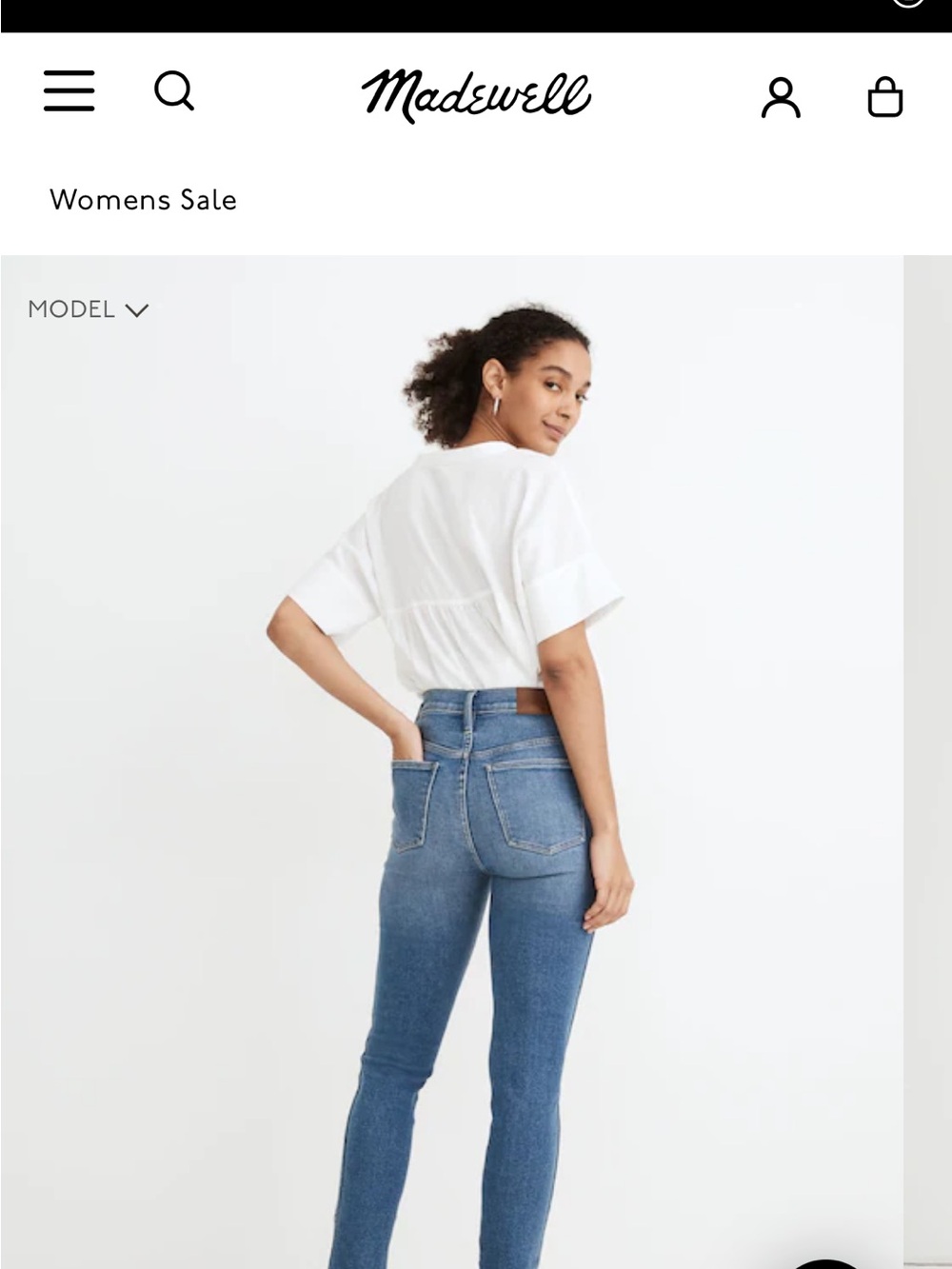 Madewell 10" High-Rise Skinny Crop Jeans in Sheffield Wash Size 27 - Picture 2 of 9